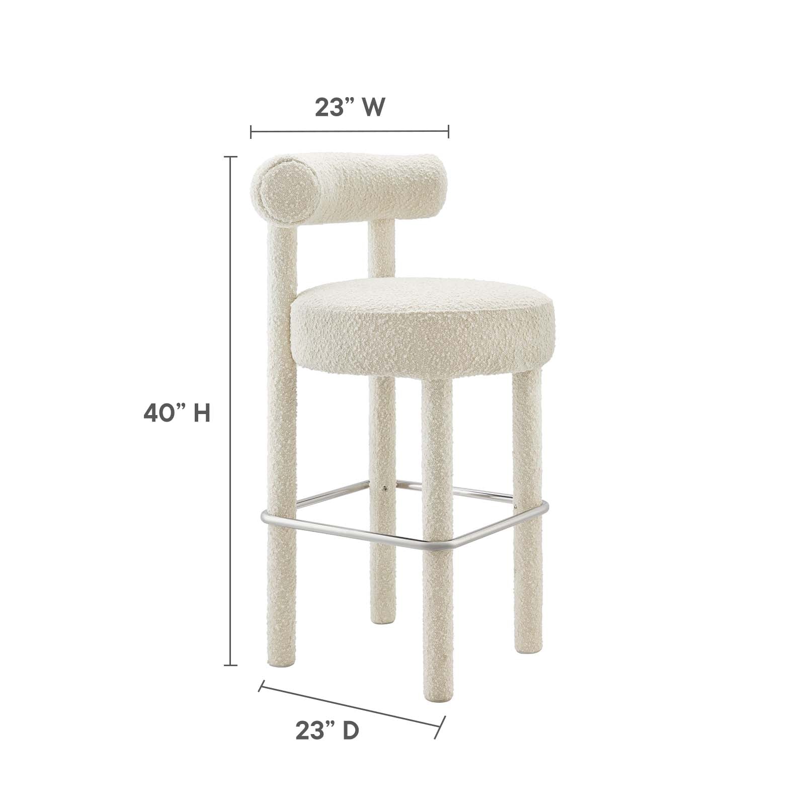 Toulouse Boucle Fabric Bar Stool by Modway