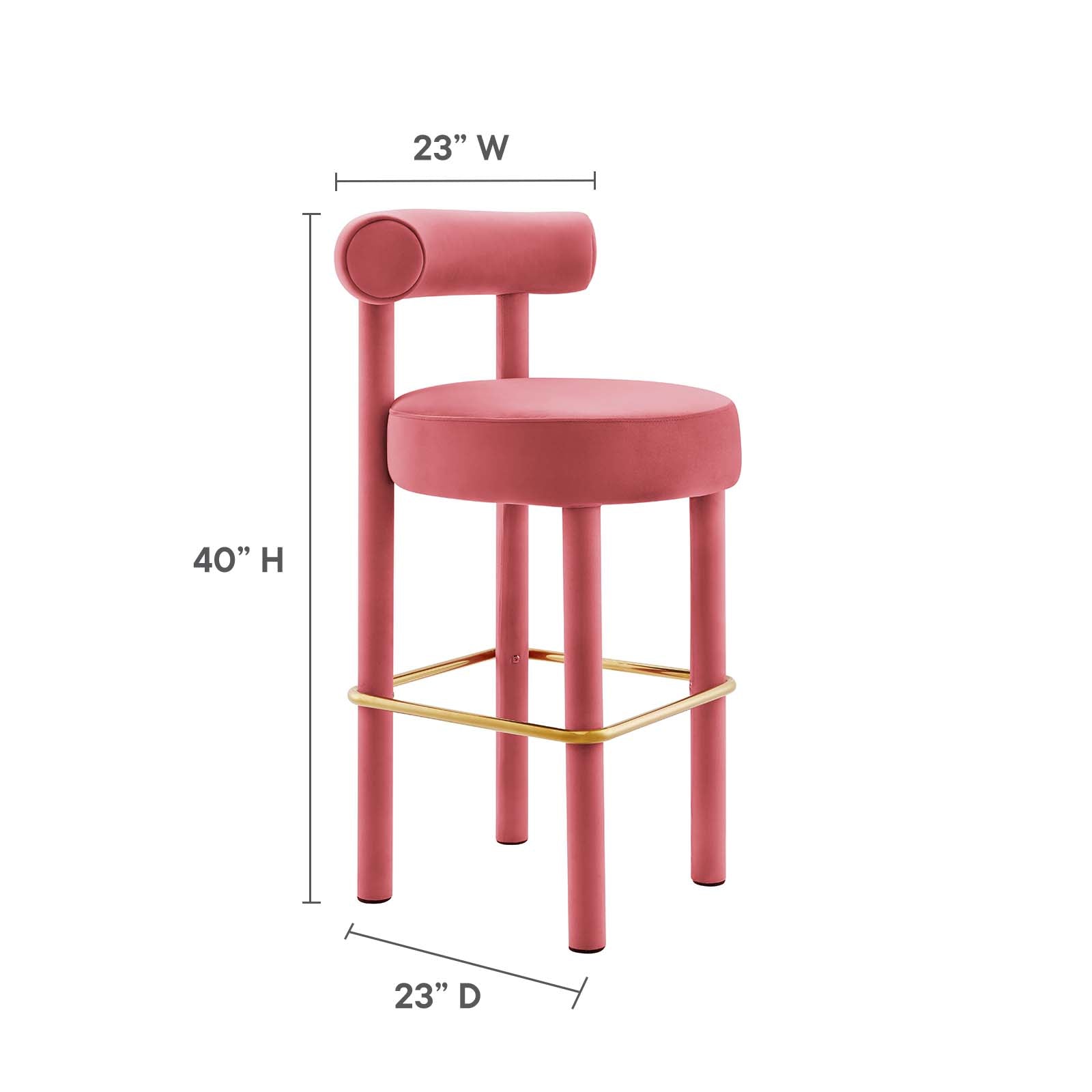 Toulouse Performance Velvet Bar Stool by Modway