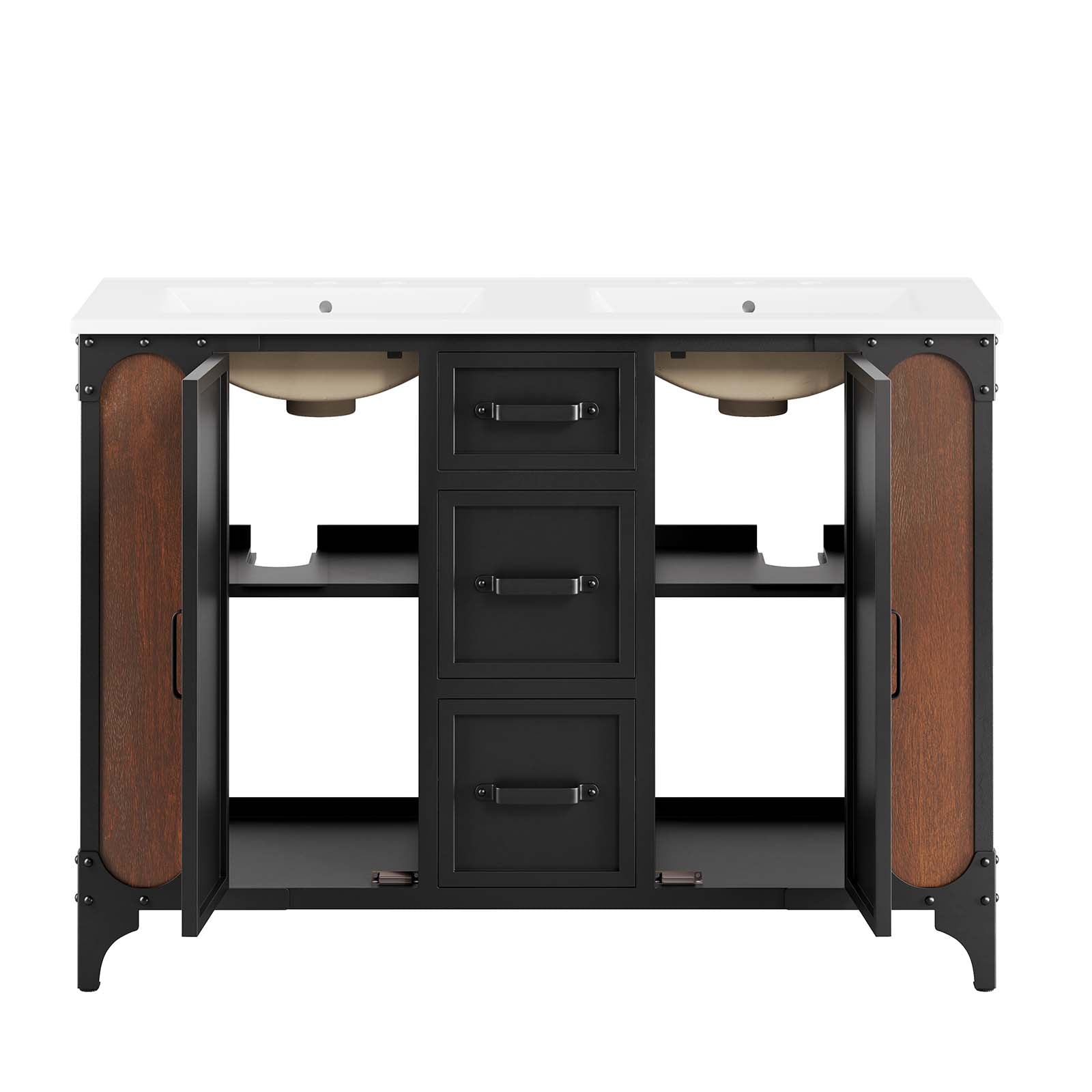 Steamforge 48" Double Sink Bathroom Vanity by Modway