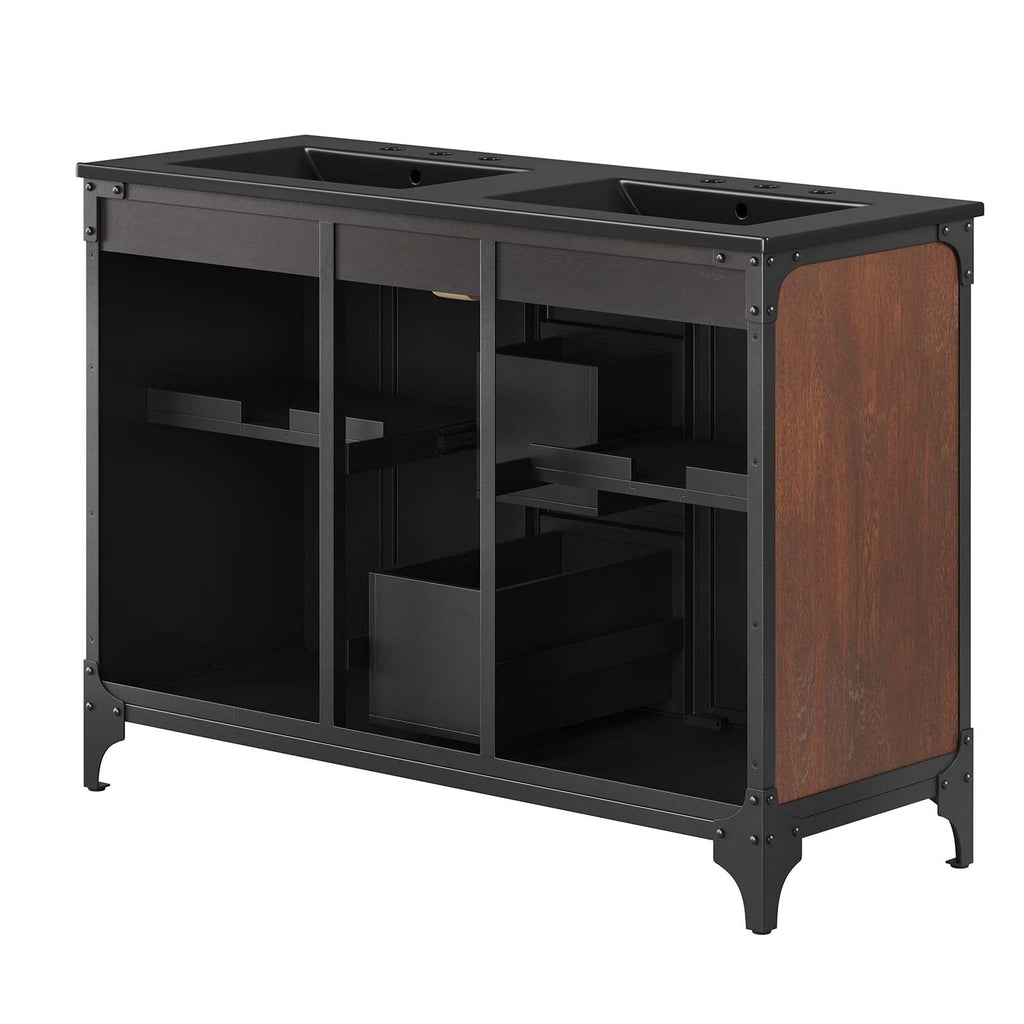 Steamforge 48" Double Sink Bathroom Vanity by Modway