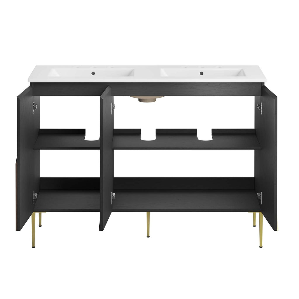 Alchemist 48" Double Sink Bathroom Vanity by Modway