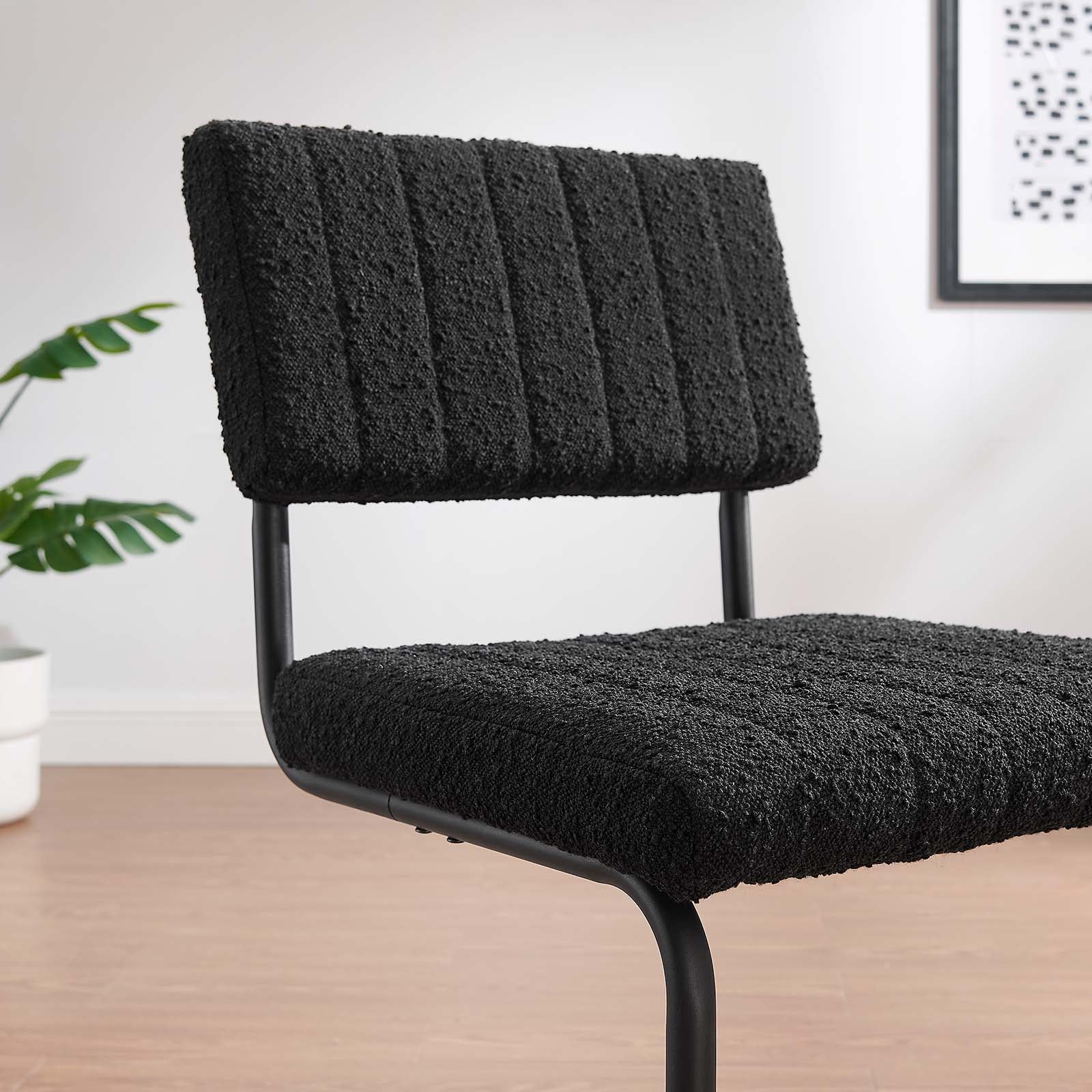 Parity Boucle Dining Side Chairs Set of 2 by Modway