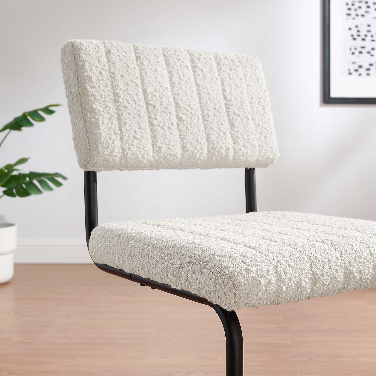 Parity Boucle Dining Side Chairs Set of 2 by Modway