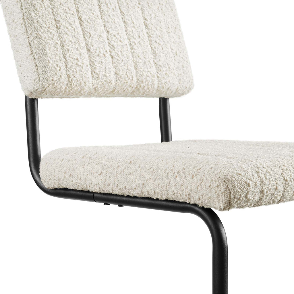 Parity Boucle Dining Side Chairs Set of 2 by Modway