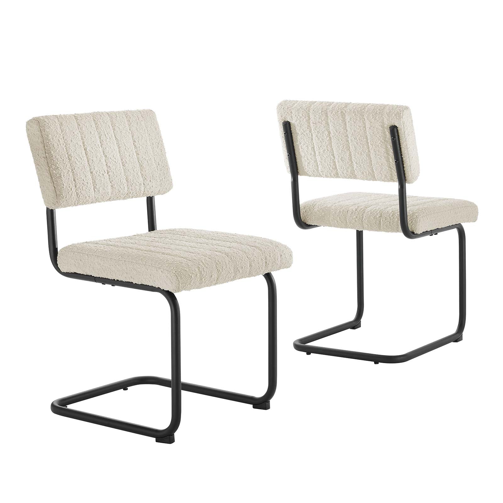 Parity Boucle Dining Side Chairs Set of 2 by Modway