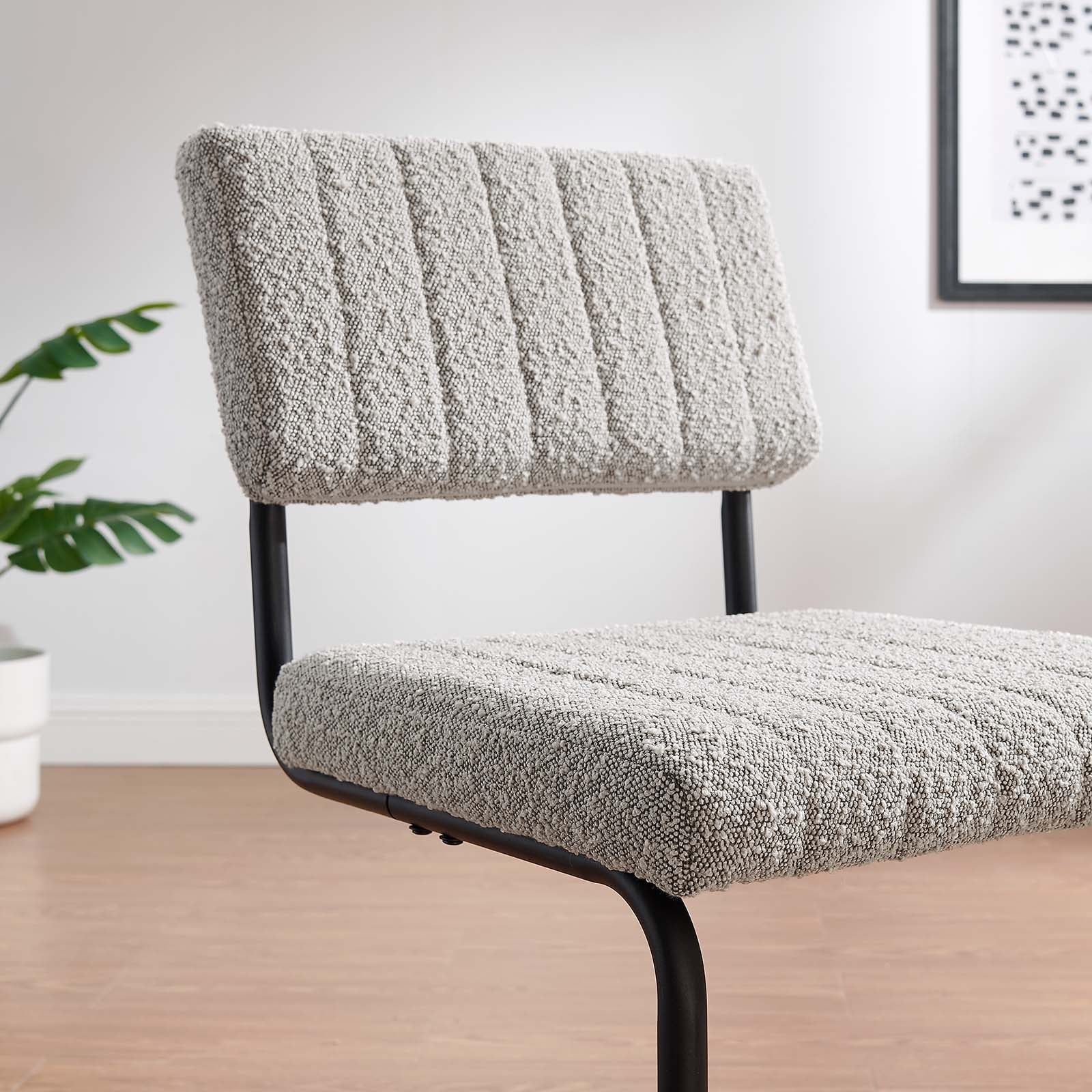 Parity Boucle Dining Side Chairs Set of 2 by Modway