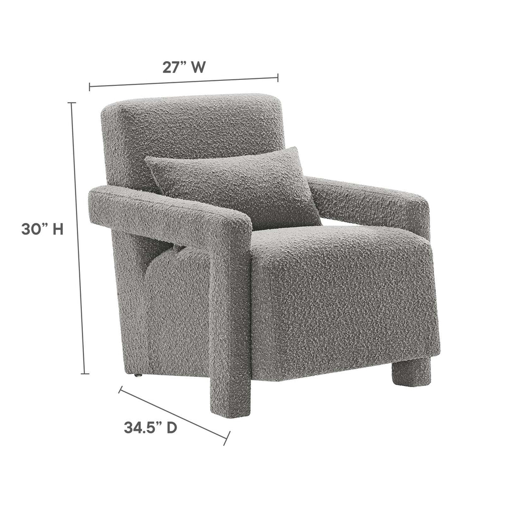 Mirage Boucle Upholstered Armchair by Modway