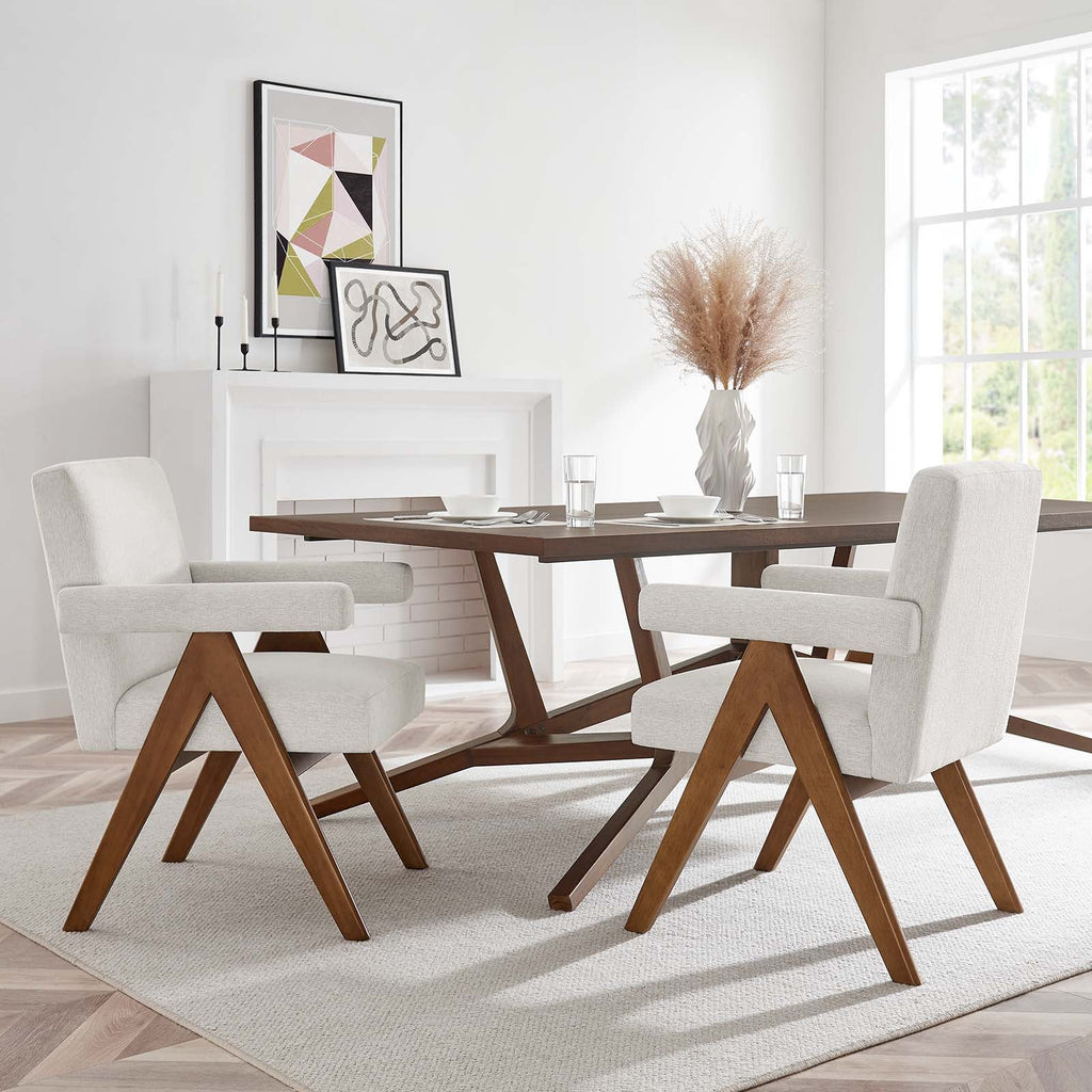 Lyra Fabric Dining Room Chair Set of 2 by Modway
