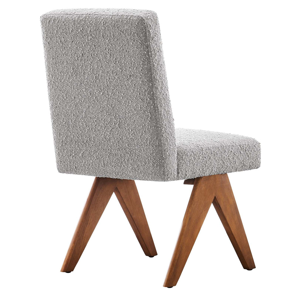 Lyra Boucle Fabric Dining Room Side Chair Set of 2 by Modway