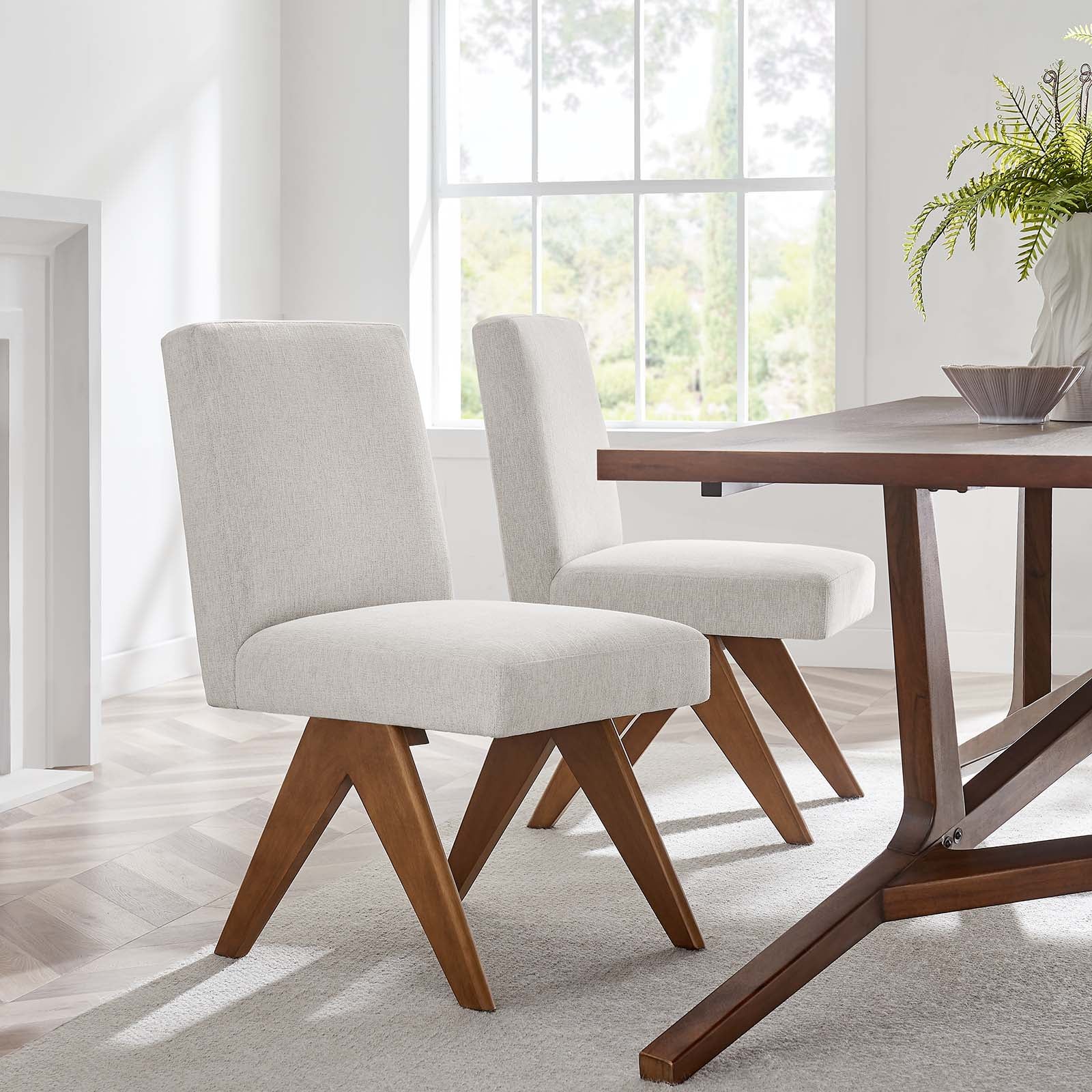 Lyra Fabric Dining Room Side Chair Set of 2 by Modway