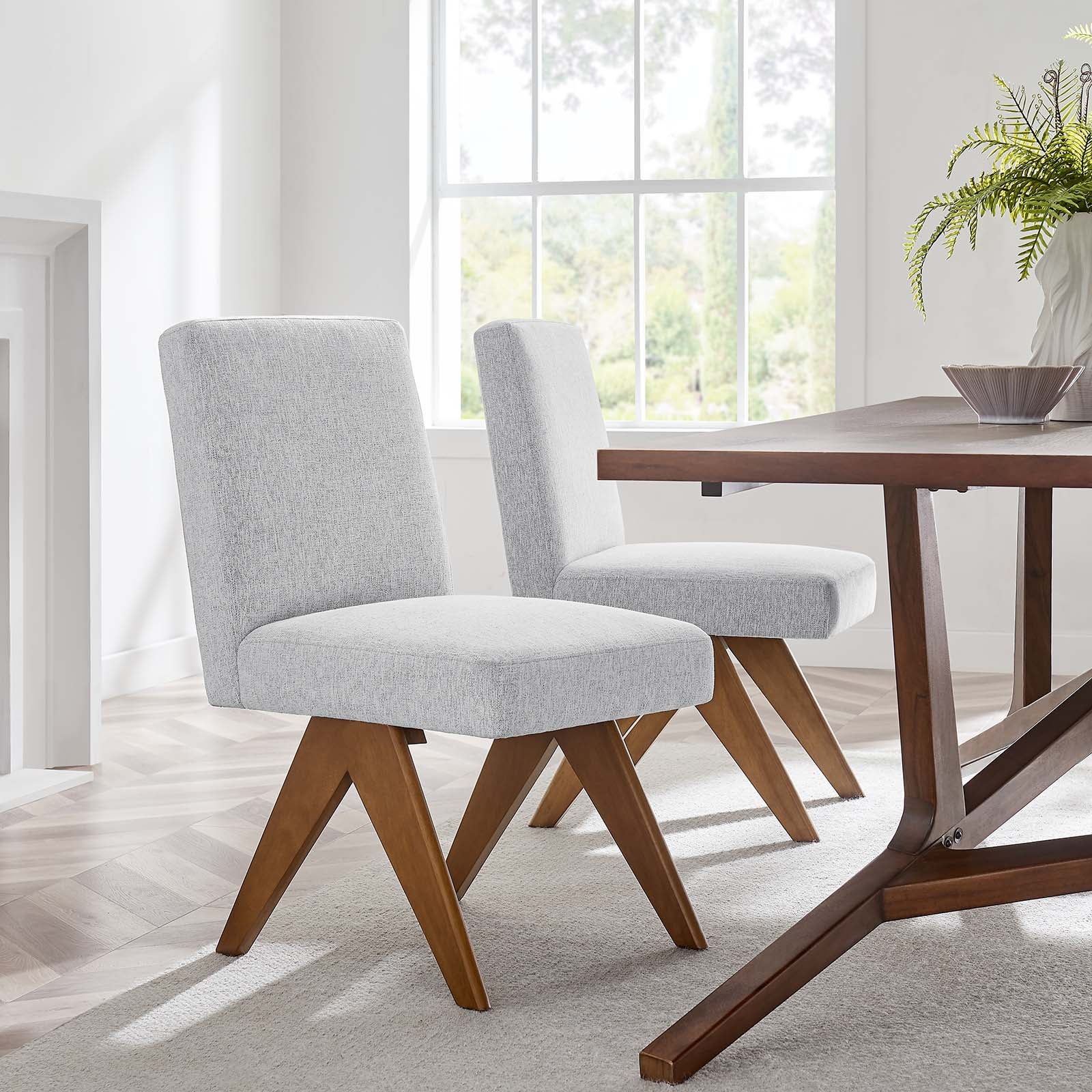 Lyra Fabric Dining Room Side Chair Set of 2 by Modway