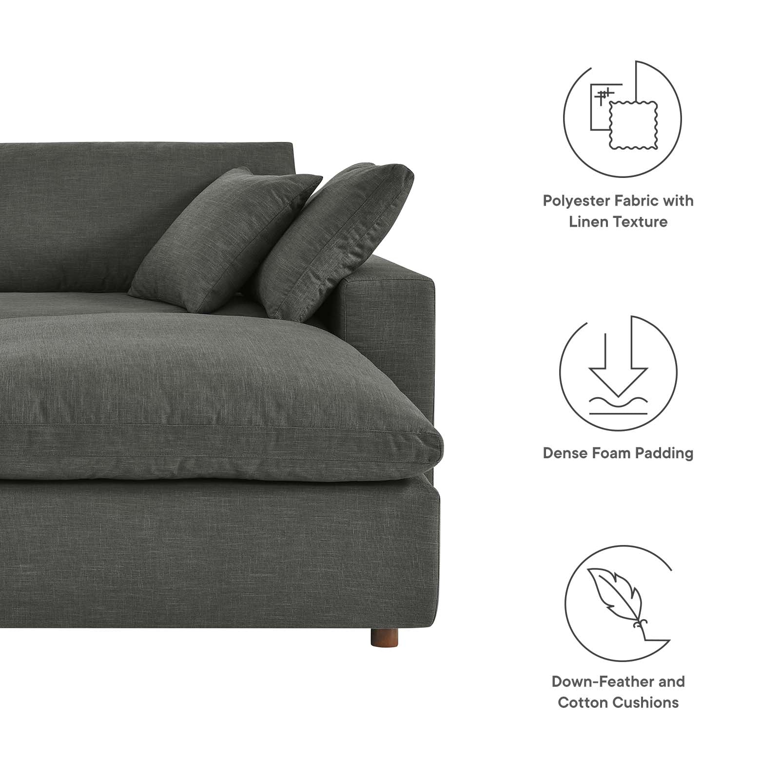 Commix Down Filled Overstuffed Sectional Sofa by Modway