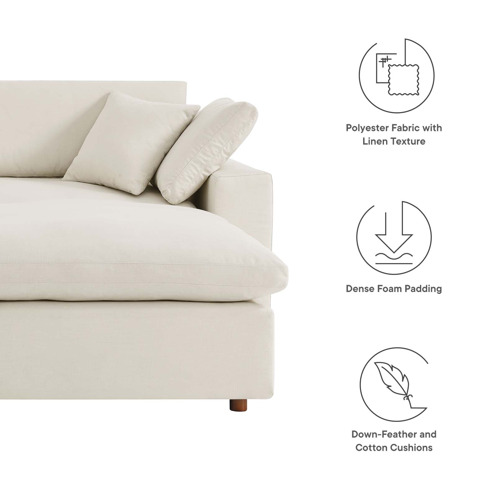 Commix Down Filled Overstuffed Sectional Sofa by Modway