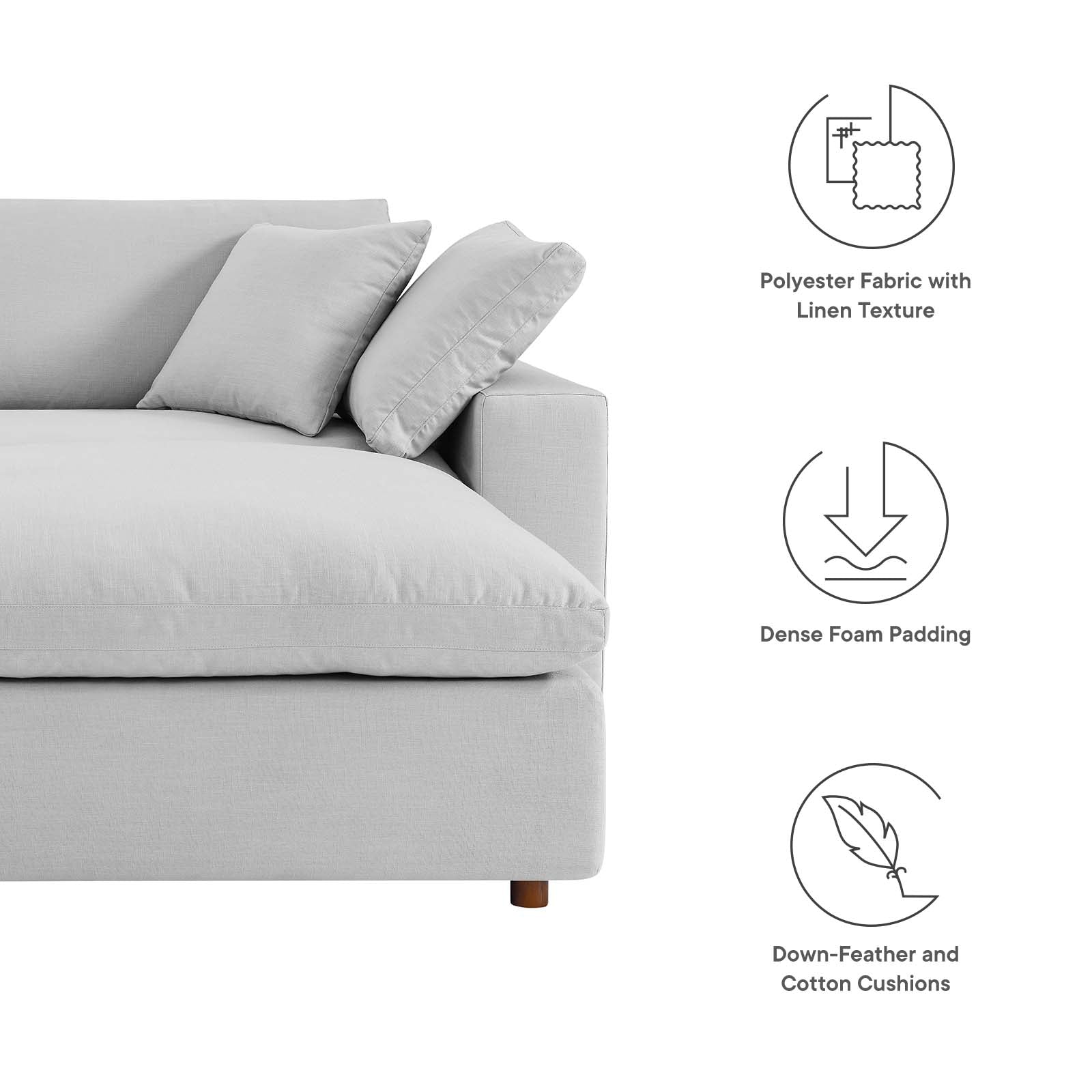Commix Down Filled Overstuffed Sectional Sofa by Modway