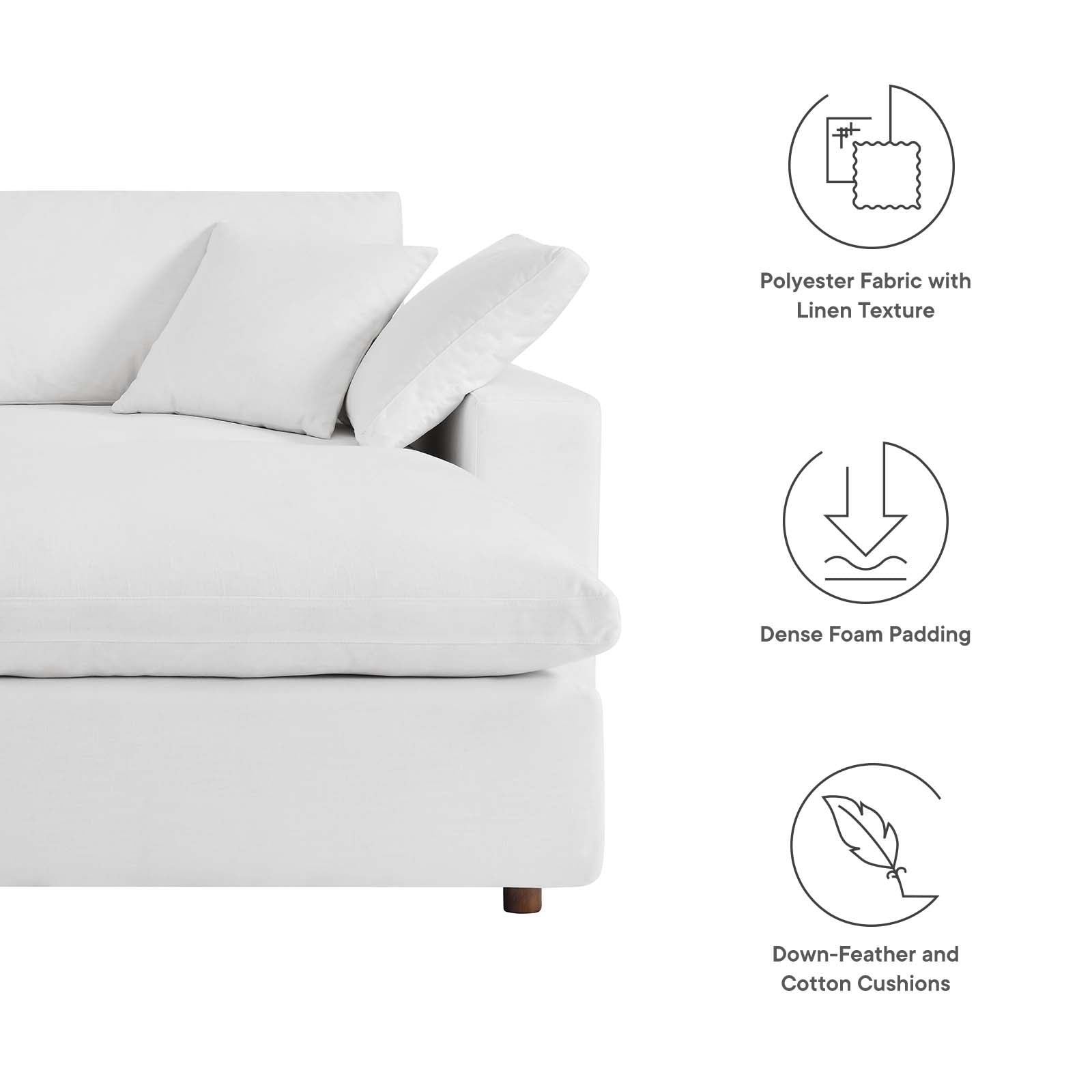 Commix Down Filled Overstuffed Sectional Sofa by Modway