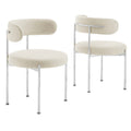 Albie Fabric Dining Chairs Set of 2 by Modway