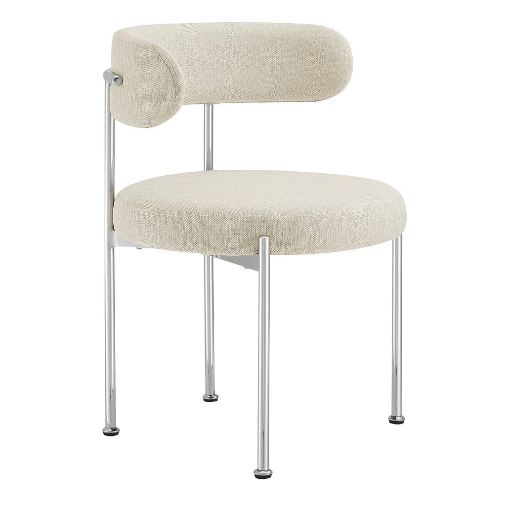 Albie Fabric Dining Chairs Set of 2 by Modway