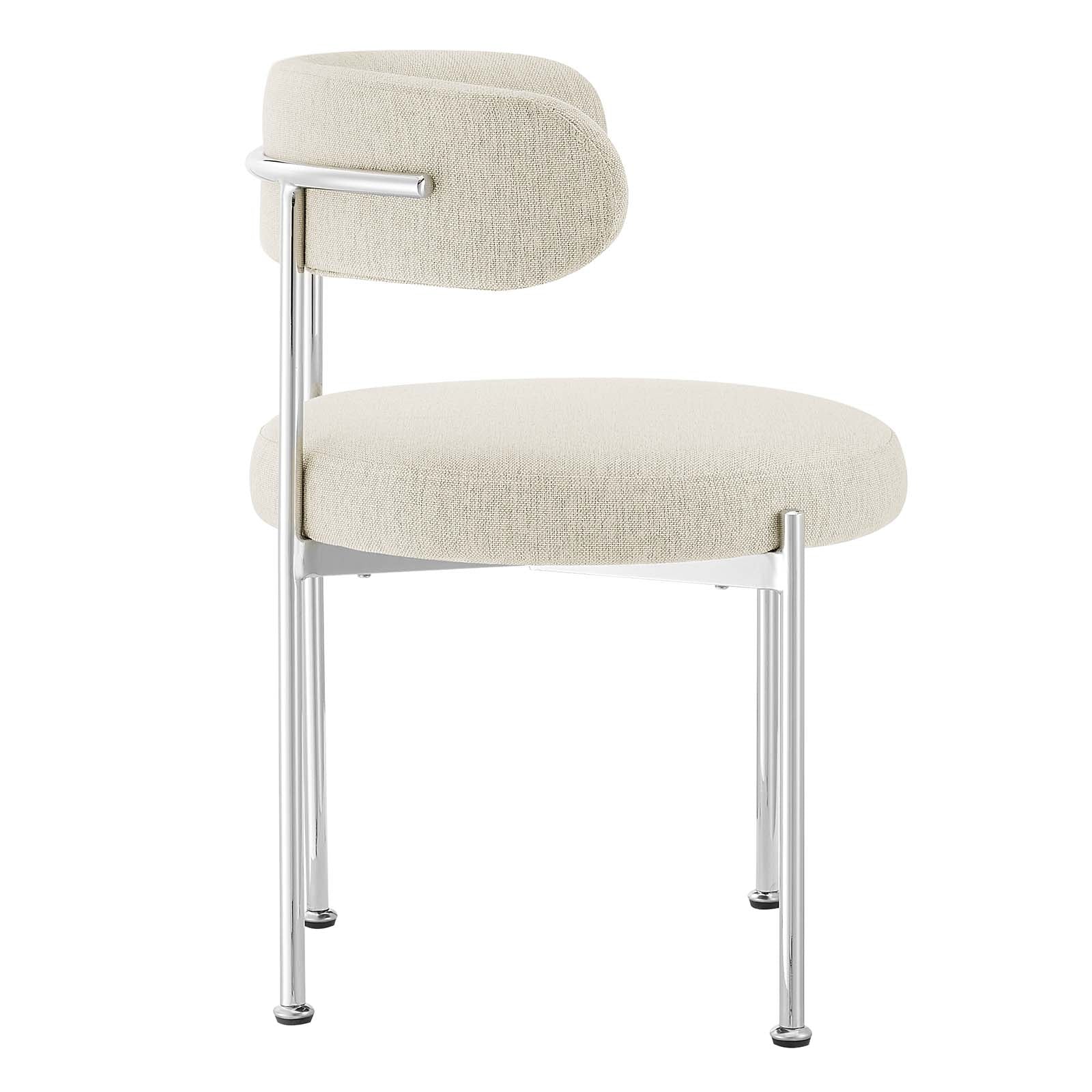 Albie Fabric Dining Chairs Set of 2 by Modway
