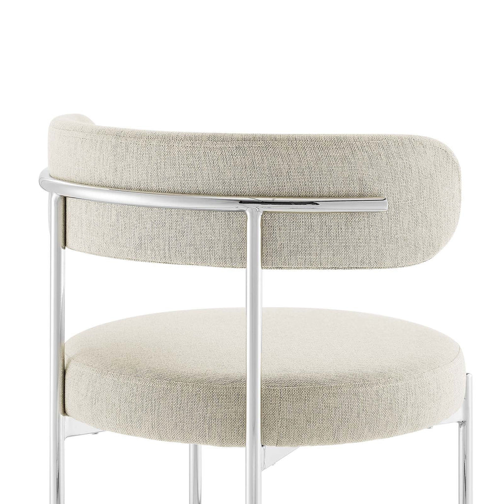 Albie Fabric Dining Chairs Set of 2 by Modway