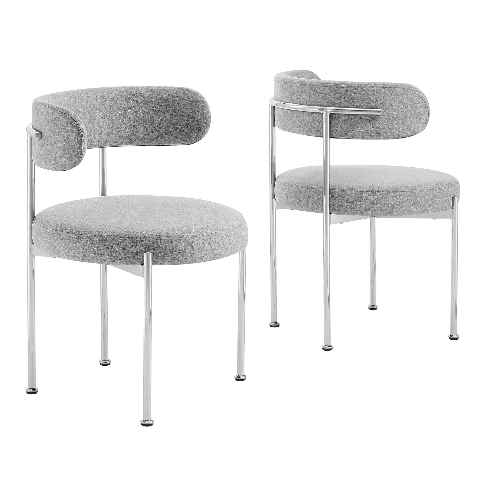 Albie Fabric Dining Chairs Set of 2 by Modway