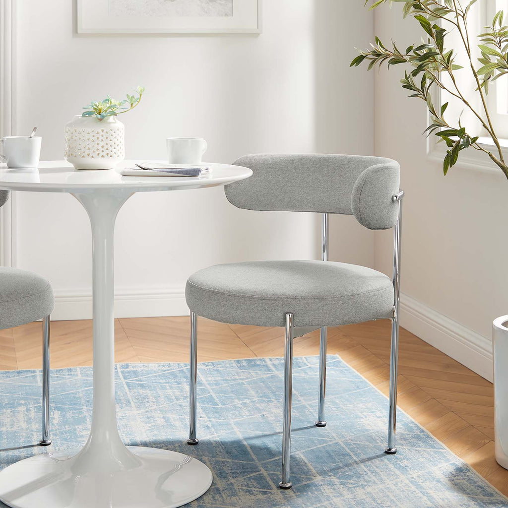 Albie Fabric Dining Chairs Set of 2 by Modway
