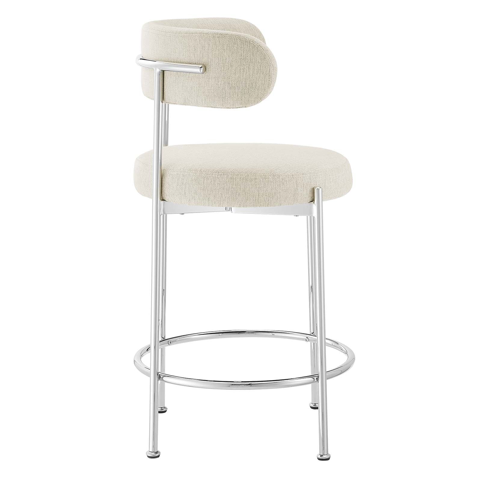 Albie Fabric Counter Stools Set of 2 by Modway