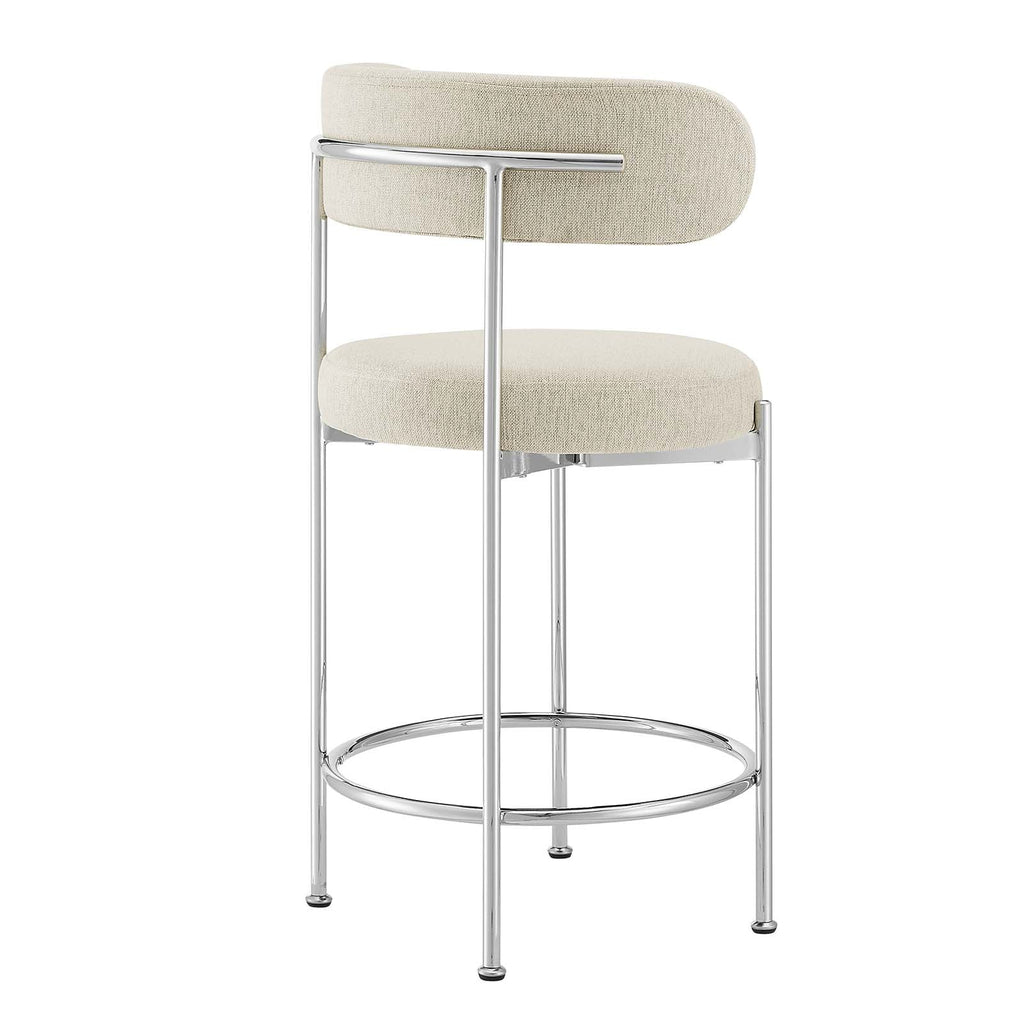 Albie Fabric Counter Stools Set of 2 by Modway