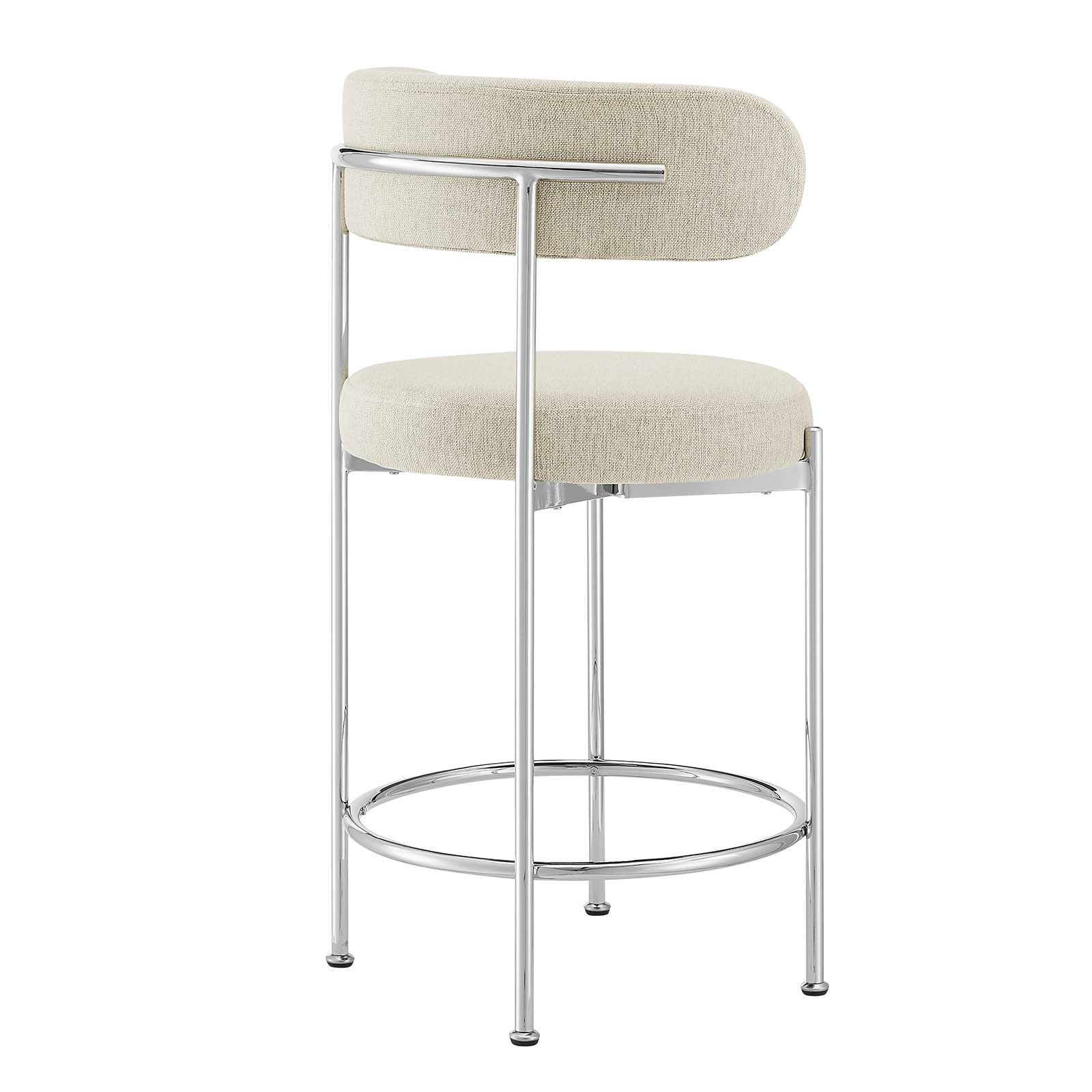 Albie Fabric Counter Stools Set of 2 by Modway