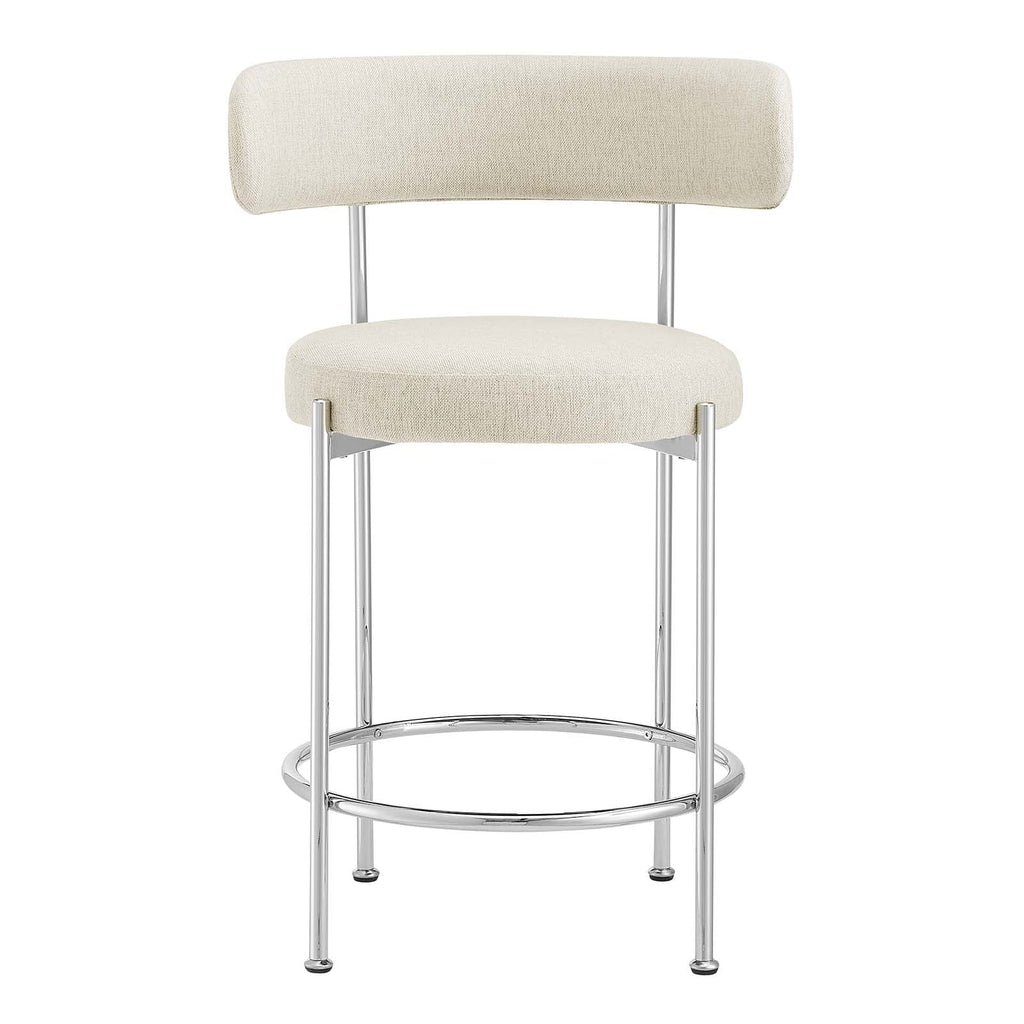 Albie Fabric Counter Stools Set of 2 by Modway