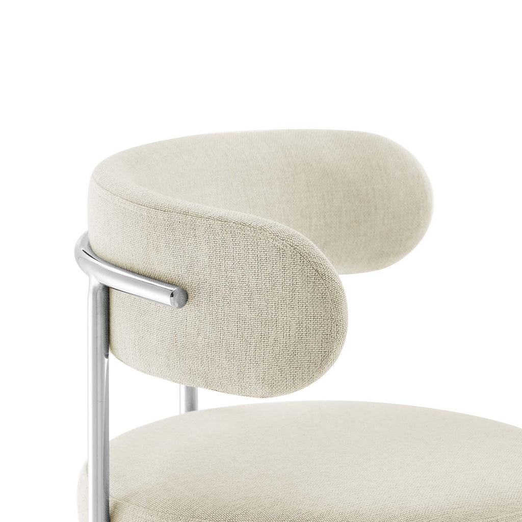 Albie Fabric Counter Stools Set of 2 by Modway