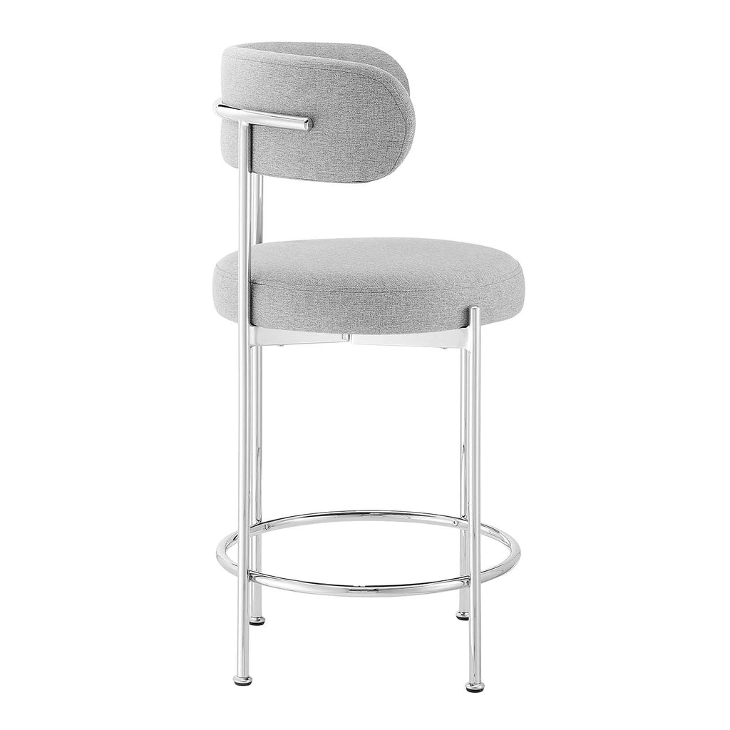 Albie Fabric Counter Stools Set of 2 by Modway
