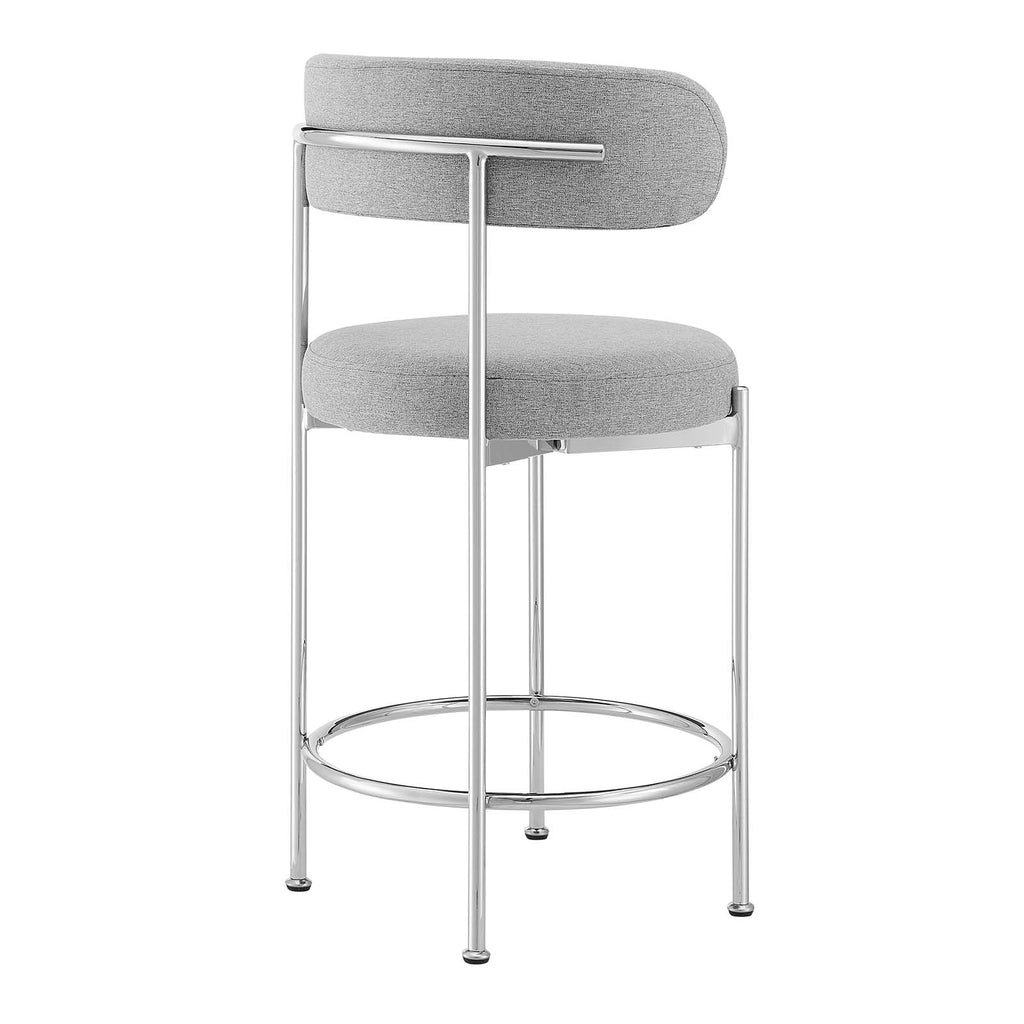 Albie Fabric Counter Stools Set of 2 by Modway