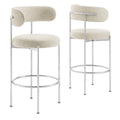 Albie Fabric Bar Stools Set of 2 by Modway