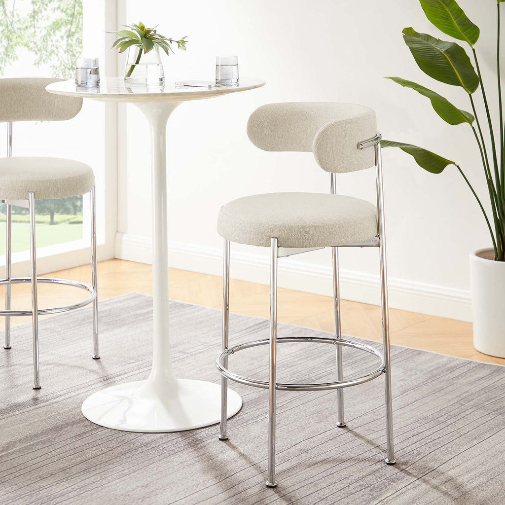 Albie Fabric Bar Stools Set of 2 by Modway