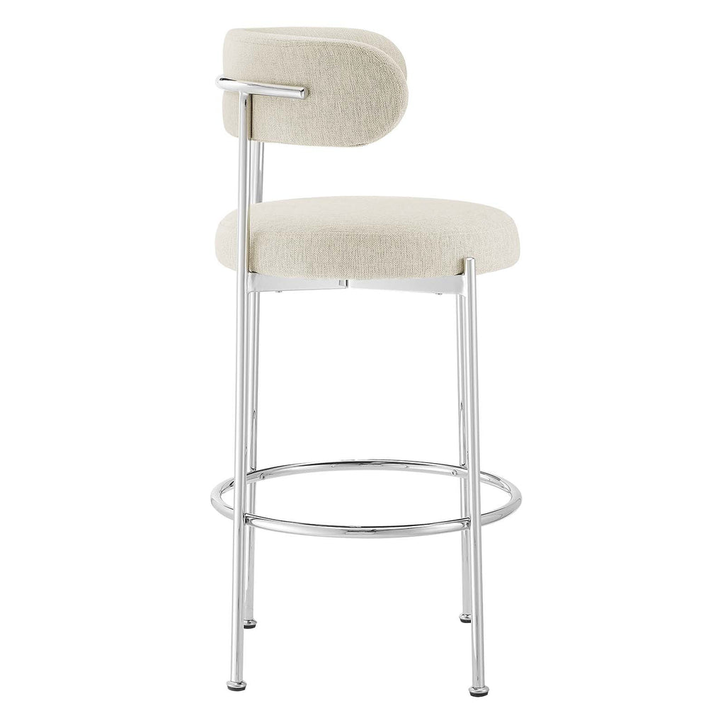 Albie Fabric Bar Stools Set of 2 by Modway