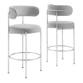 Albie Fabric Bar Stools Set of 2 by Modway