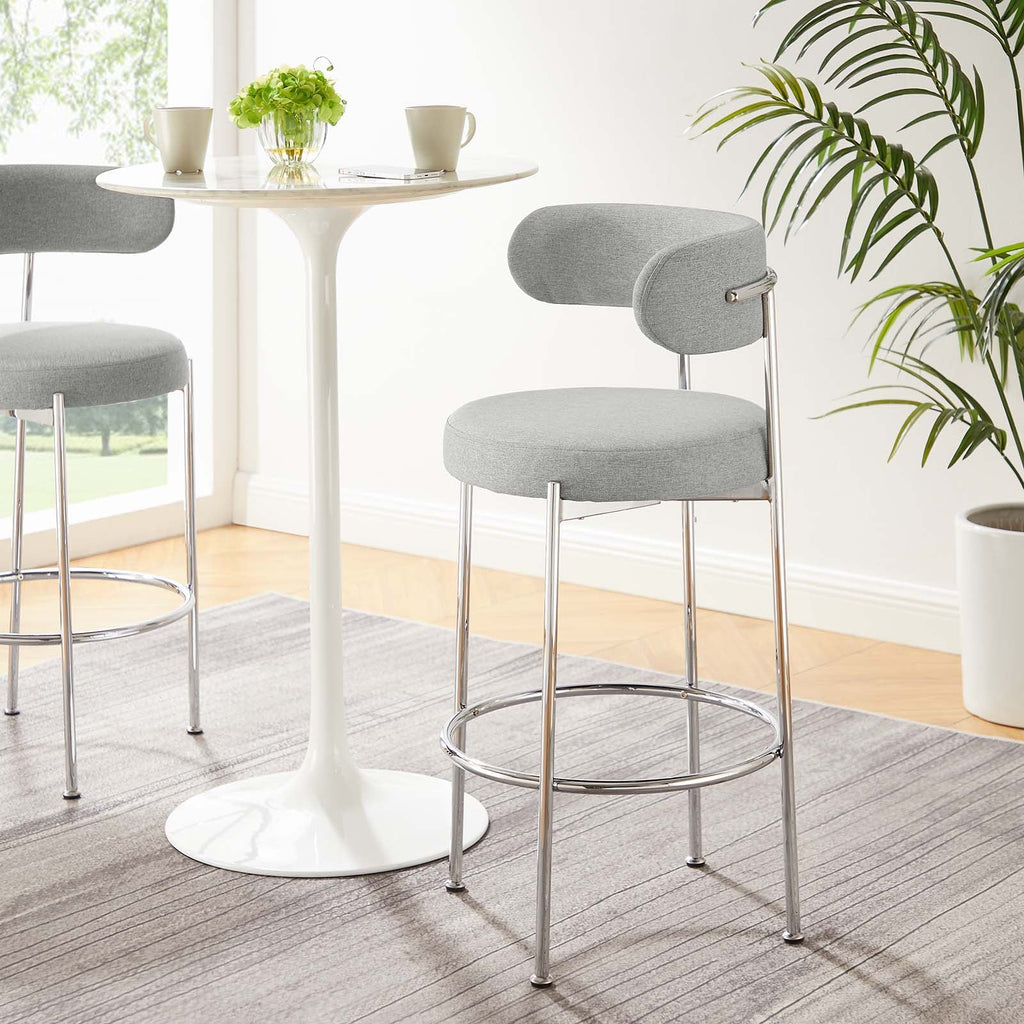 Albie Fabric Bar Stools Set of 2 by Modway