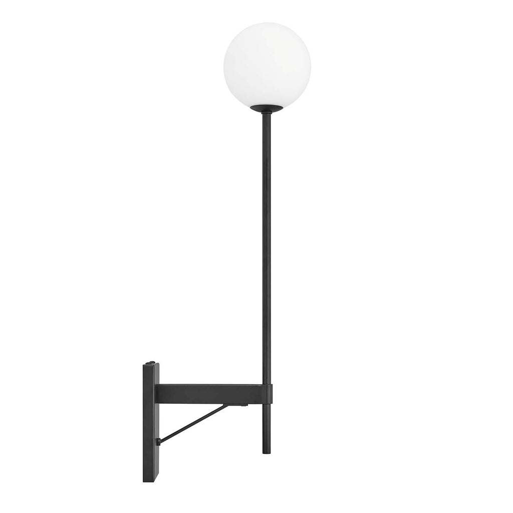 Riva White Globe Wall Sconce by Modway
