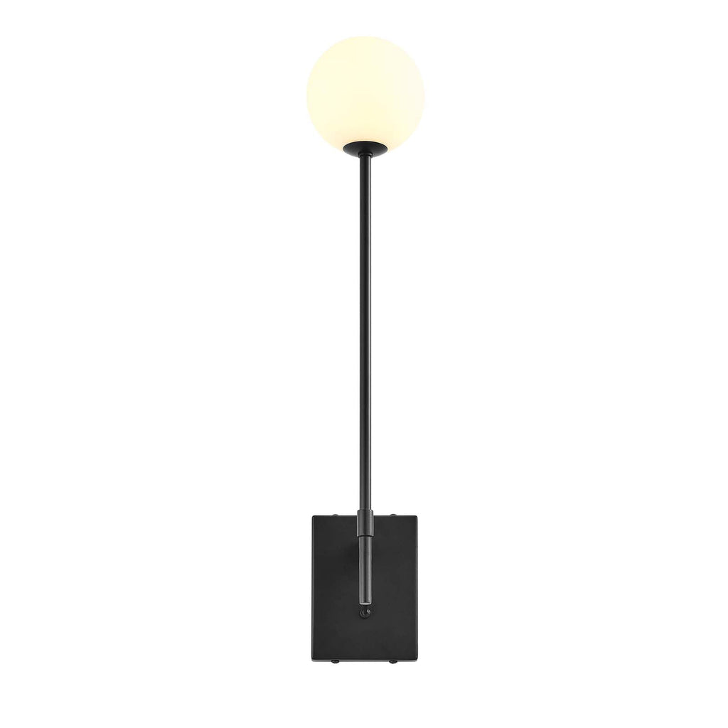 Riva White Globe Wall Sconce by Modway