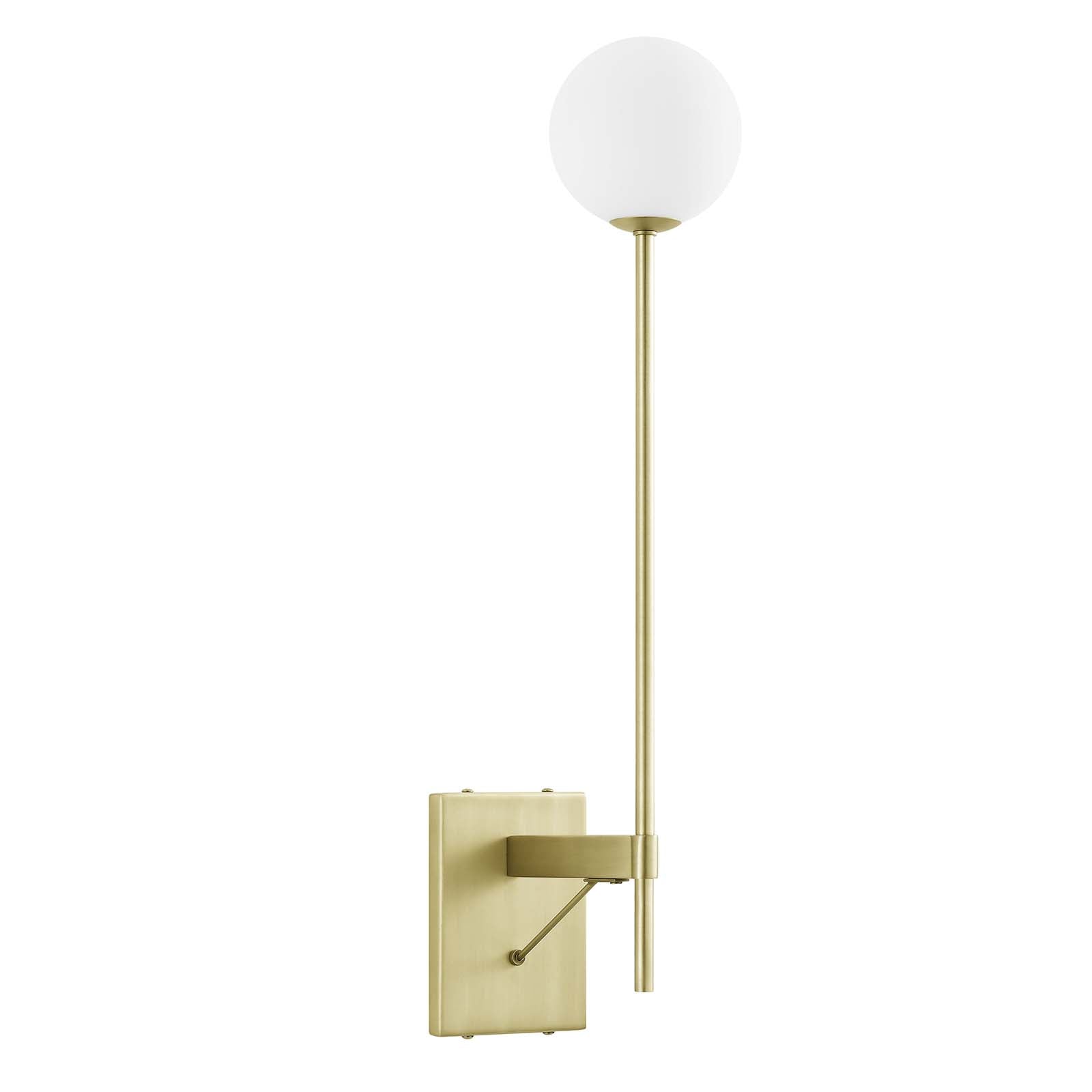 Riva White Globe Wall Sconce by Modway
