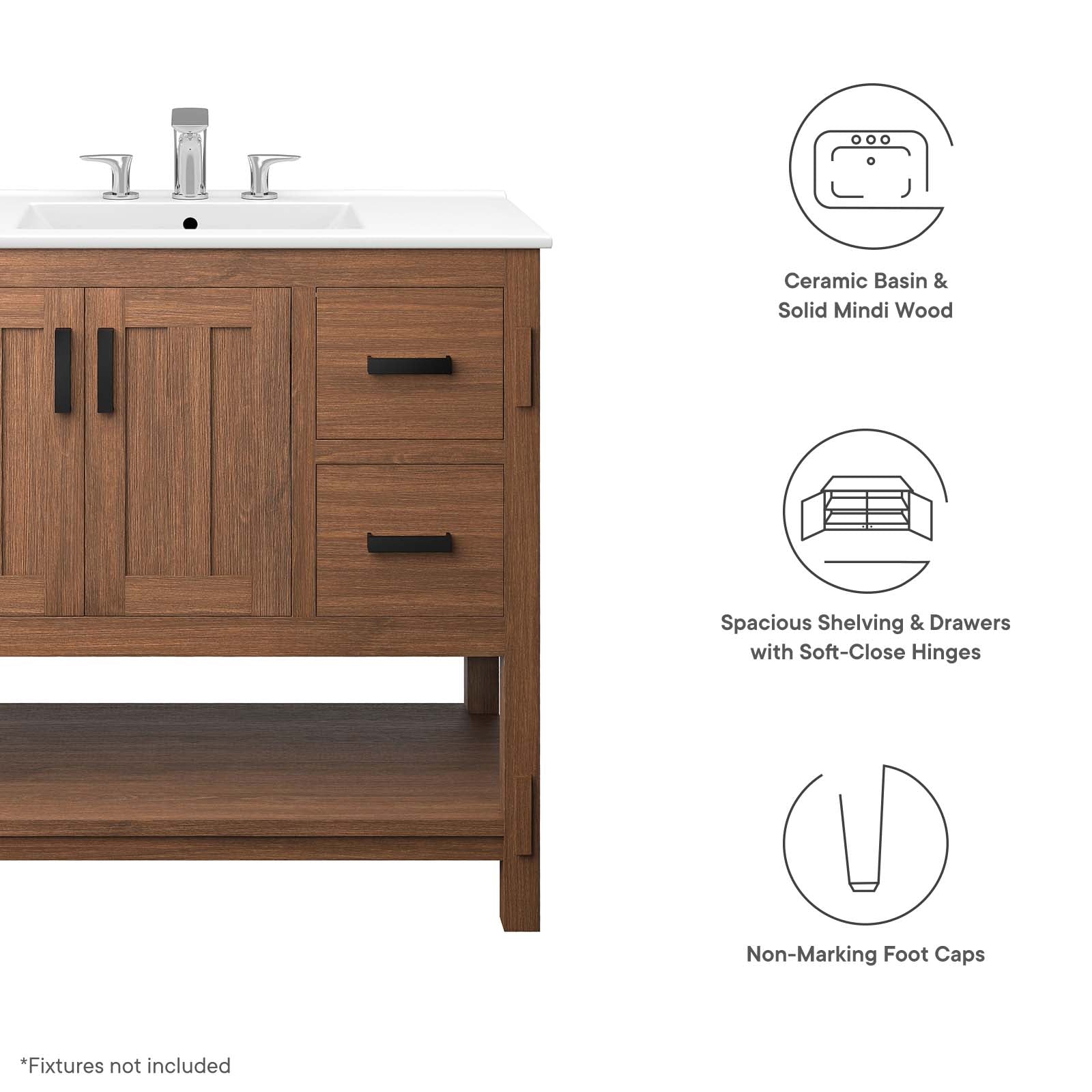Ashlyn 36Ó Wood Bathroom Vanity by Modway