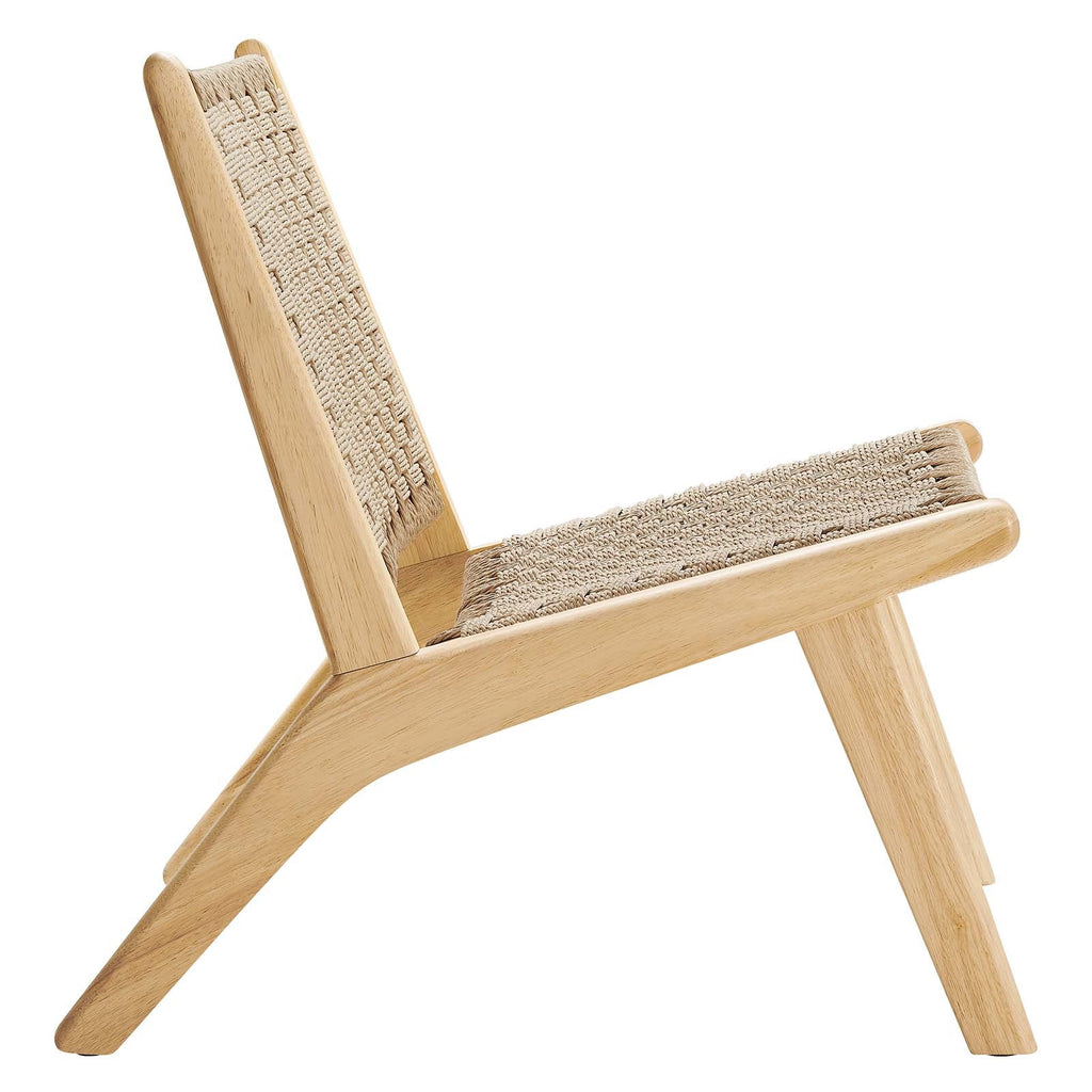 Saoirse Woven Rope Wood Accent Lounge Chair by Modway