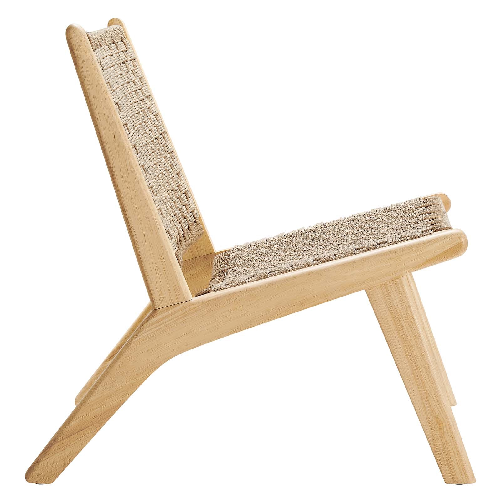 Saoirse Woven Rope Wood Accent Lounge Chair by Modway