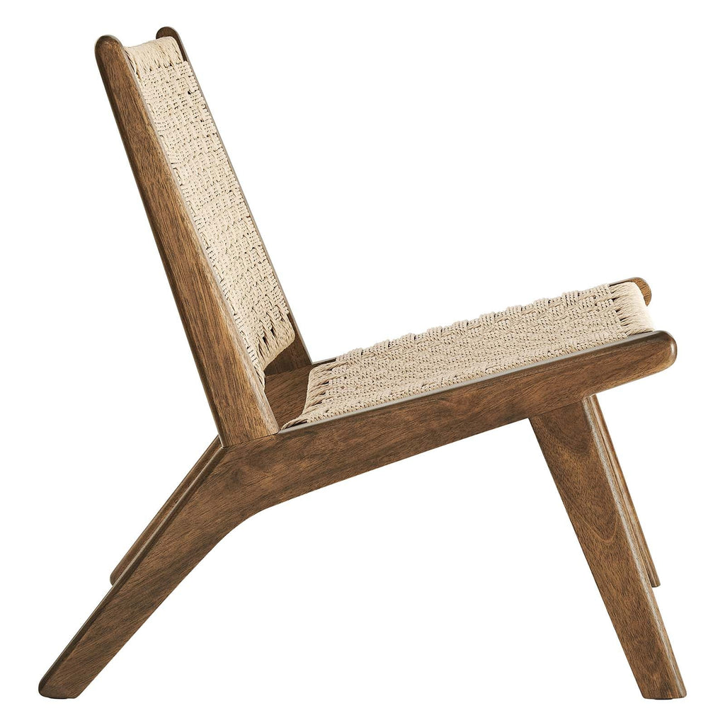 Saoirse Woven Rope Wood Accent Lounge Chair by Modway