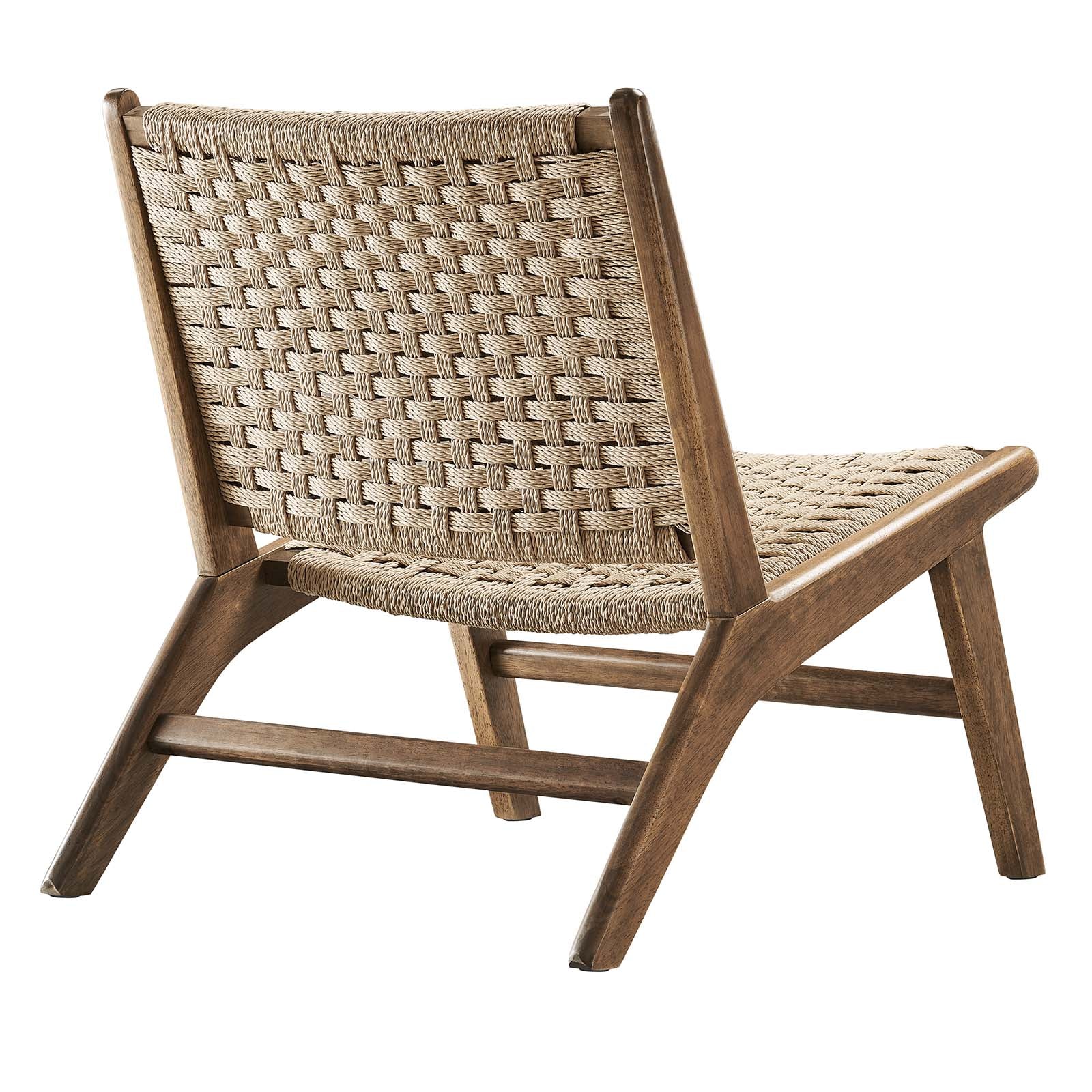 Saoirse Woven Rope Wood Accent Lounge Chair by Modway