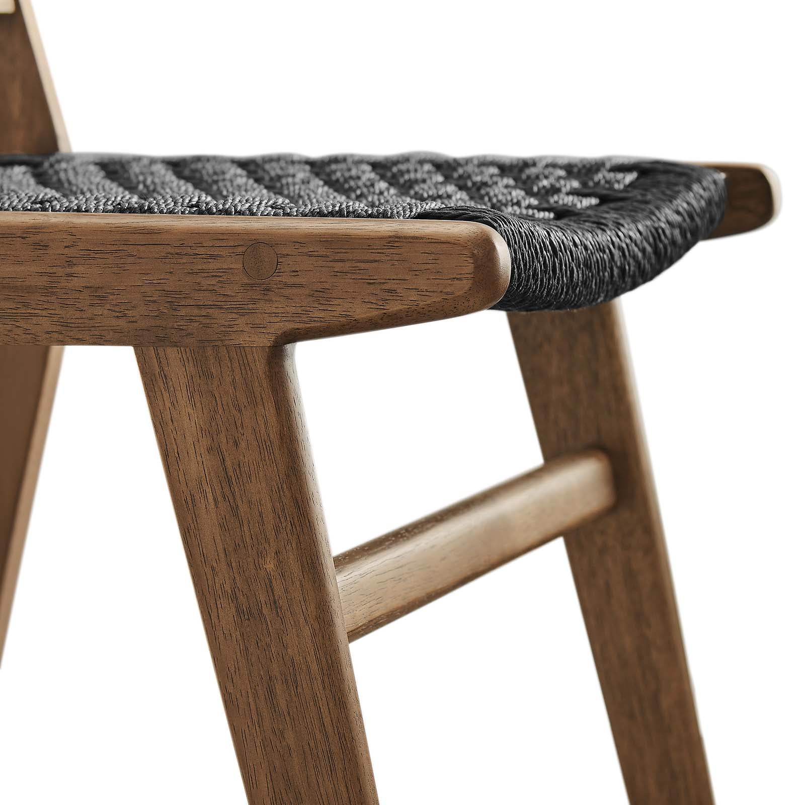 Saoirse Woven Rope Wood Dining Side Chair Set of 2 by Modway