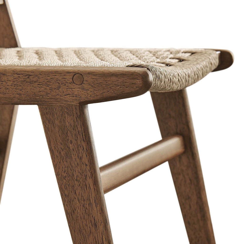 Saoirse Woven Rope Wood Dining Side Chair Set of 2 by Modway