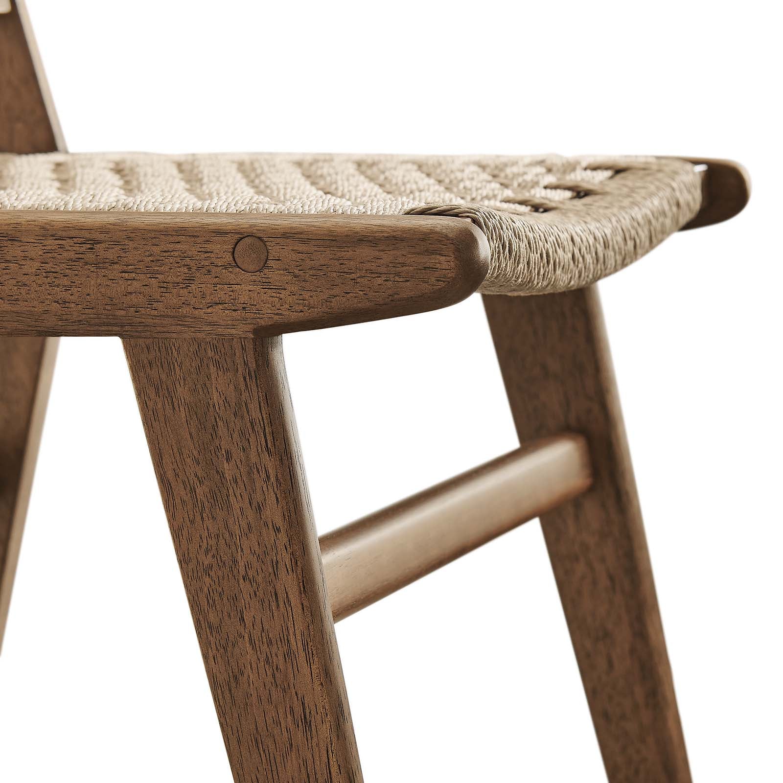 Saoirse Woven Rope Wood Dining Side Chair Set of 2 by Modway