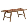 Saoirse 47" Faux Leather Wood Bench by Modway