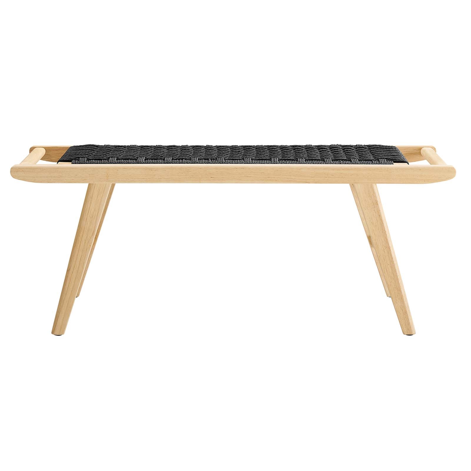 Saoirse 47" Wove Rope Wood Bench by Modway